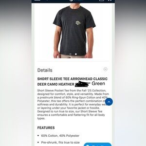 BURLEBO Heather Green Short Sleeve Tee in Medium